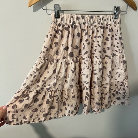 CLOTH & STONE X ANTHROPOLOGIE TIERED MINI SKIRT - Picture 3 of 6